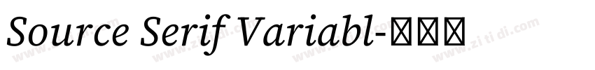 Source Serif Variabl字体转换